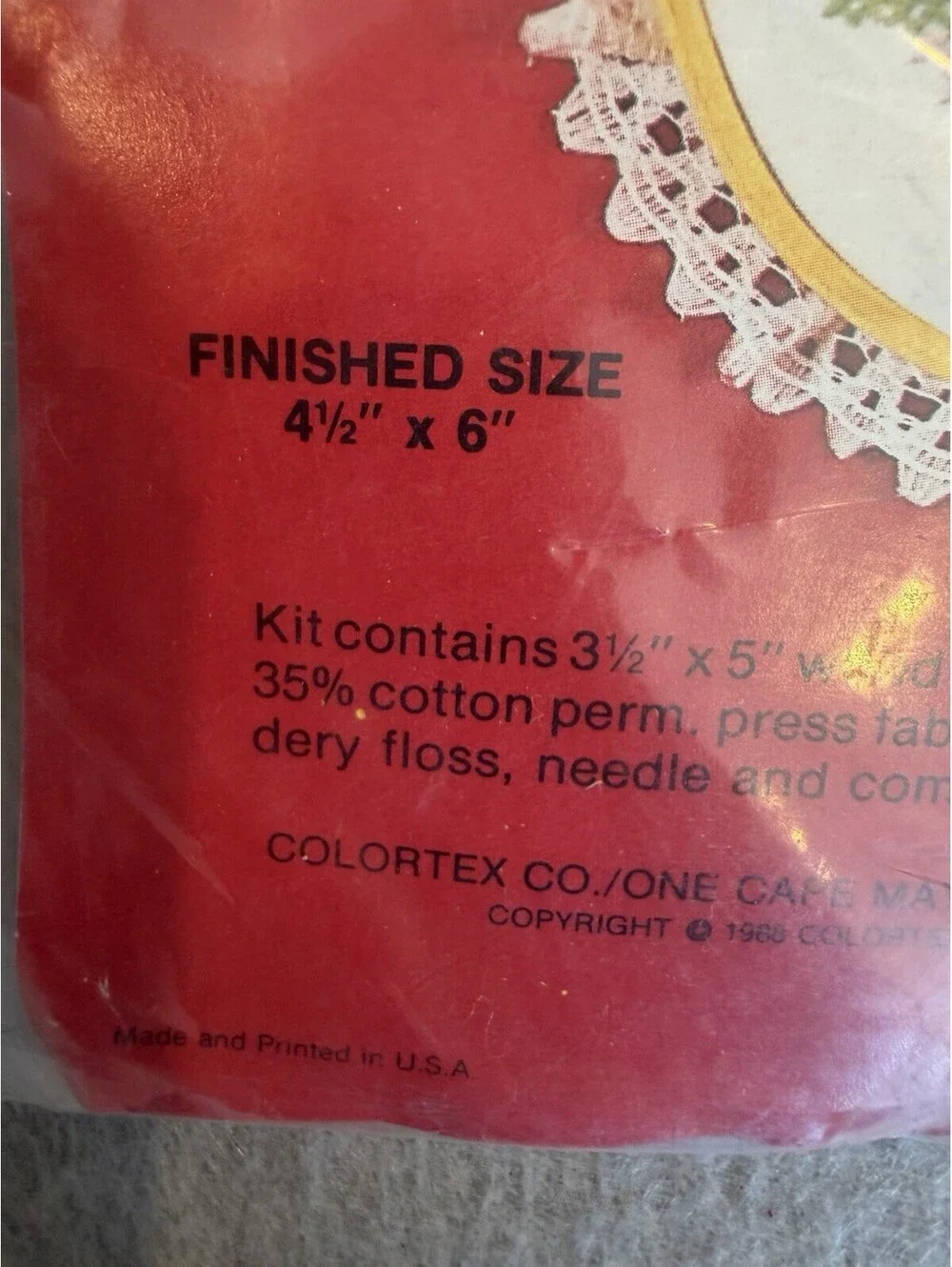 Vtg 1988 Colortex Stamped Mini Oval Cross Stitch Christmas Theme Set Of 2 New